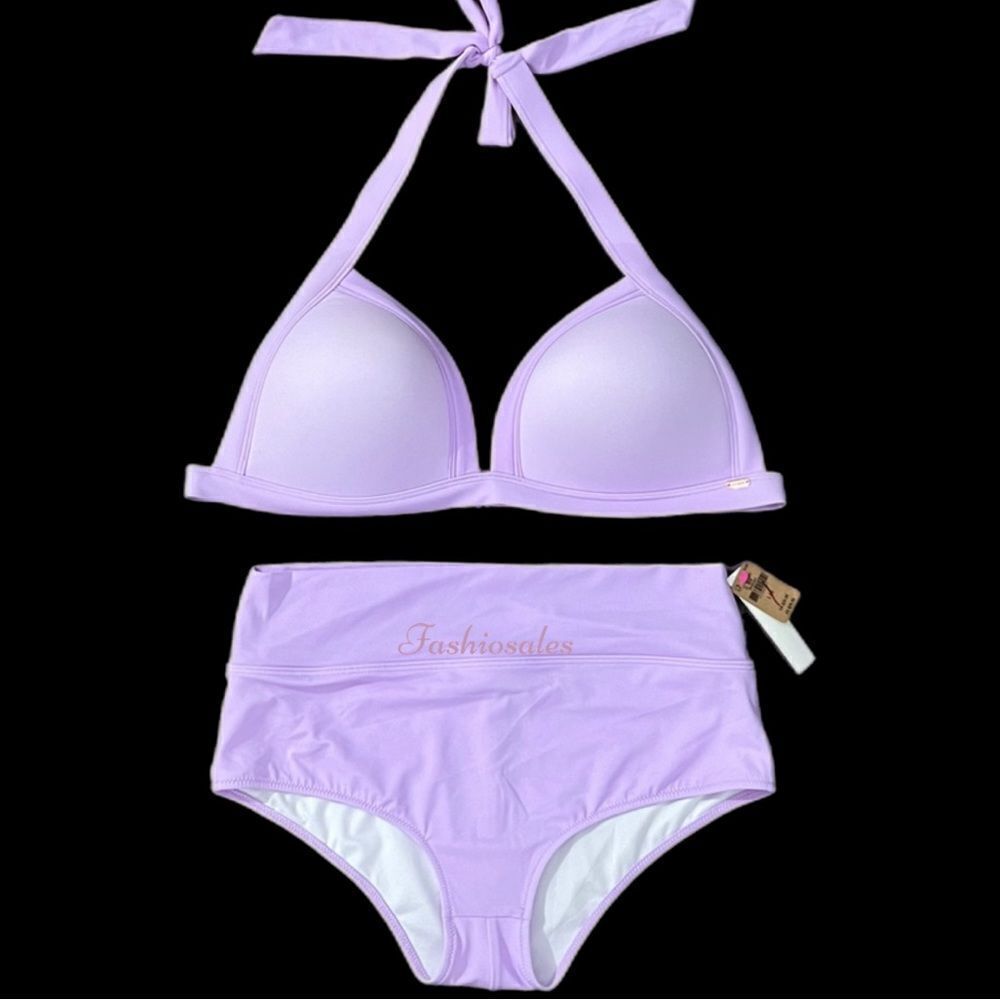 Victoria’s Secret Pink Swim Push Up Triangle Padded Bikini Top & Shortie Set XXL